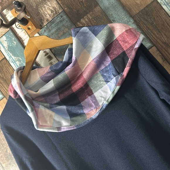 NWOT medium off shoulder we turtle neck patch elbow sweater - Picture 7 of 11